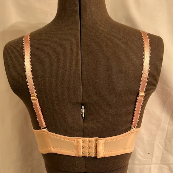 Peach Strappy Bra & Panty Set, 32A/Small - Picture 5 of 5